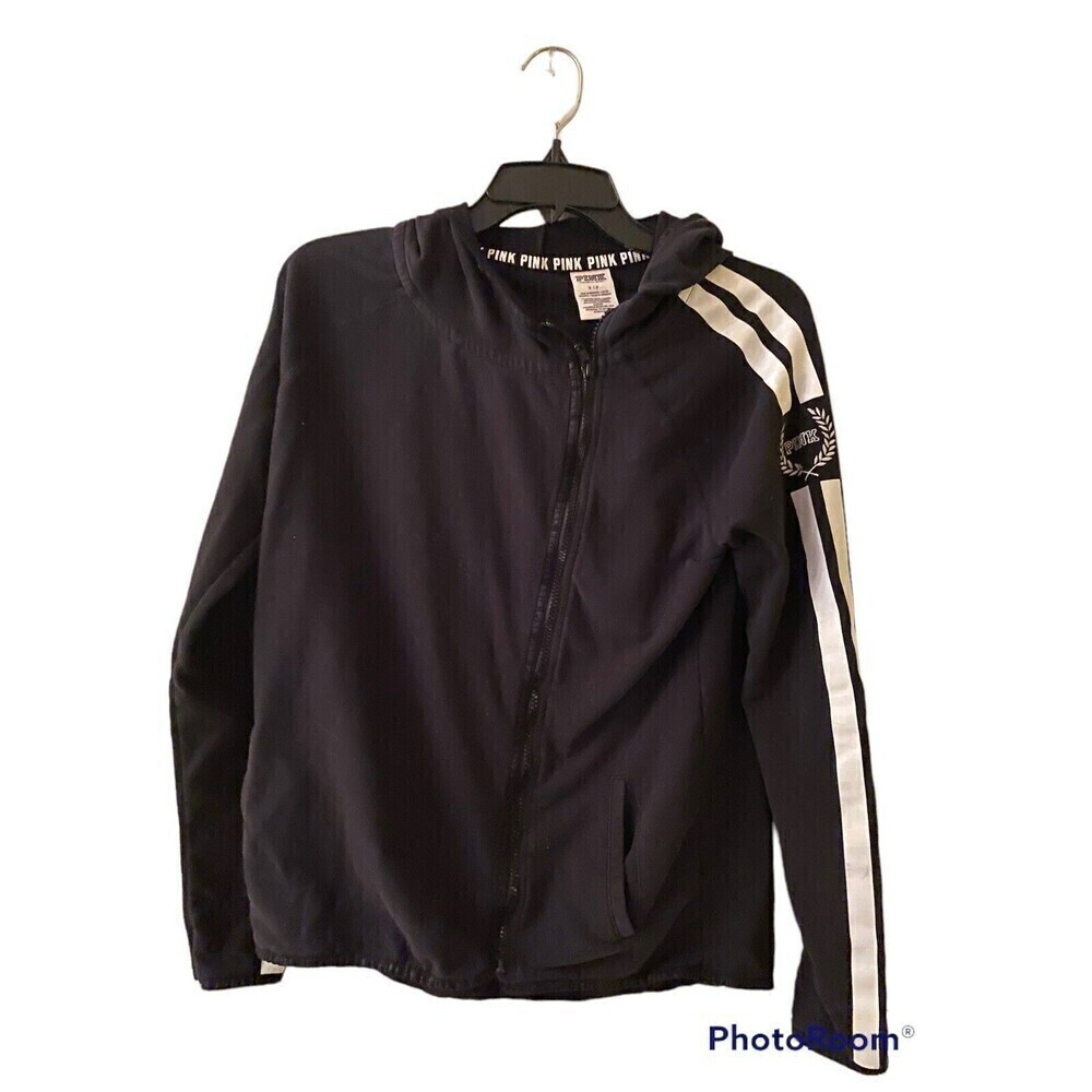 Victoria's Secret PINK Zip Up Hoodie Black Size Small
